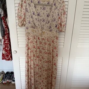 Loveshackfancy Cream floral Maxi Dress